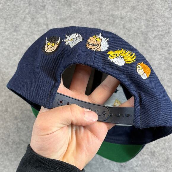 VINTAGE 90s Where The Wild Things Are Hat Cap Yupoong Blue Snapback Streetwear - Picture 5 of 7